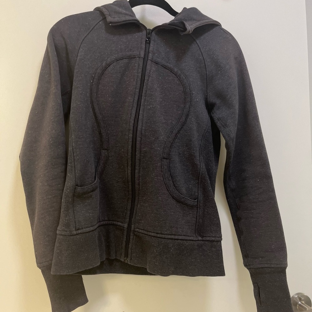 lululemon athletica Grey Sparkle Scuba Sweater